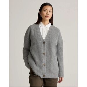 NEW QUINCE Mongolian Cashmere Oversized Boyfriend Cardigan Sweater